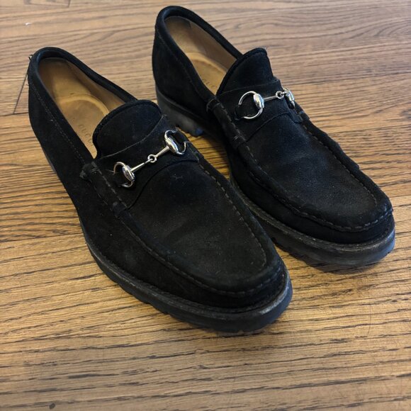 Gucci Suede Horsebit Loafers - Picture 3 of 7